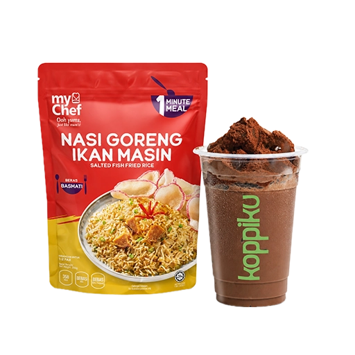 Nasi Goreng Ikan Masin + Milo Dinasour